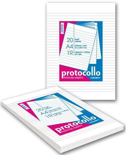 FOGLI PROTOCOLLO 1 RIGO (20 PZ)