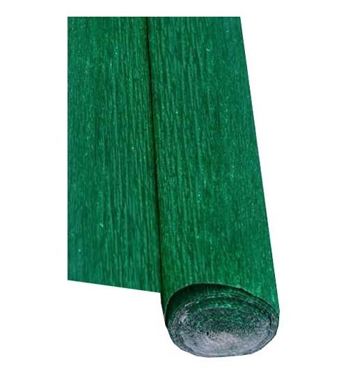 CARTA CRESPA CM. 50X150 MT. 60 GR. VERDE METALLIZZATO