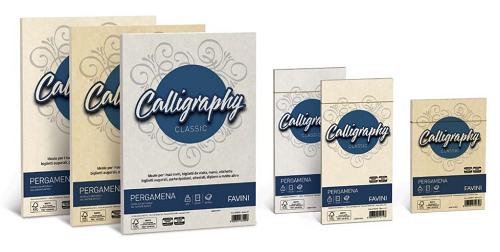 FAVINI CALLIGRAPHY CLASSIC PERGAMENA 25 BUSTE 90 gr. ORO 03 cm. 11x22