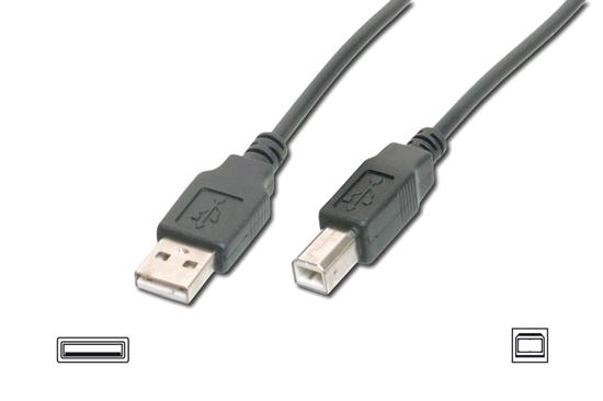 CAVO USB 2.0 PER STAMPANTI  CONNETTORI A-B, MT. 1,80 COLORE NERO