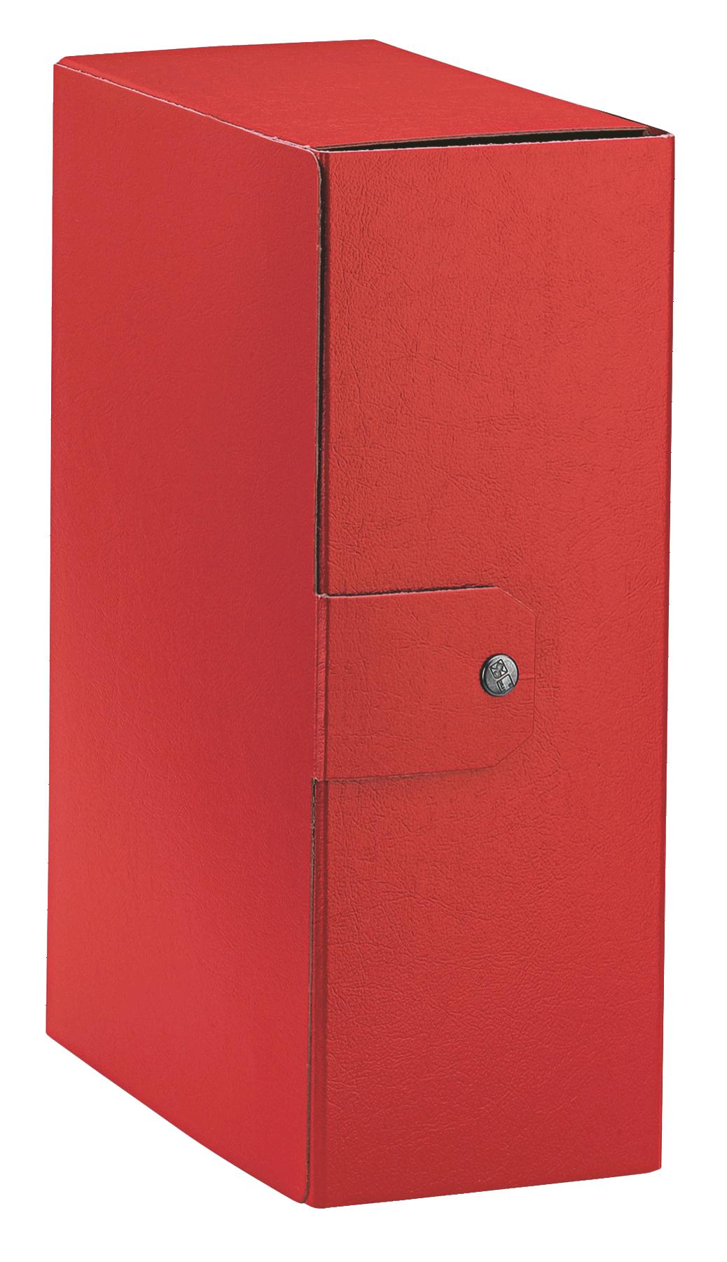 PORTAPROGETTI C/BOTTONE EUROBOX C3216 DORSO 12 CM. ROSSO