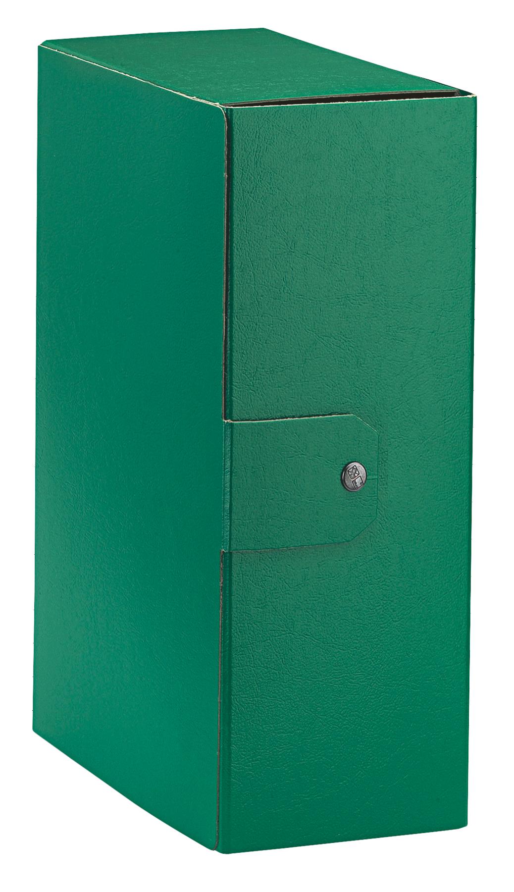 PORTAPROGETTI C/BOTTONE EUROBOX C3218 DORSO 12 CM. VERDE