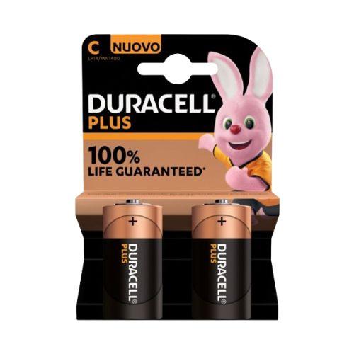 BATTERIE DURACELL  C  1/2 TORCIA  1.5V LR14  PLUS ALKALINE  CONF. 2 PZ.