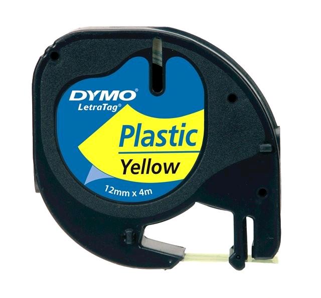 Nastro DYMO LT in plastica  12mmx4mt - Giallo