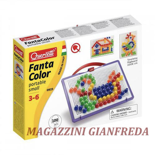 CHIODINI QUERCETTI (15 MM), FANTACOLOR PORTABLE, TAVOLOZZA RICHIUDIBILE, CON CESTELLO CON MANIGLIA  (100 PZ)