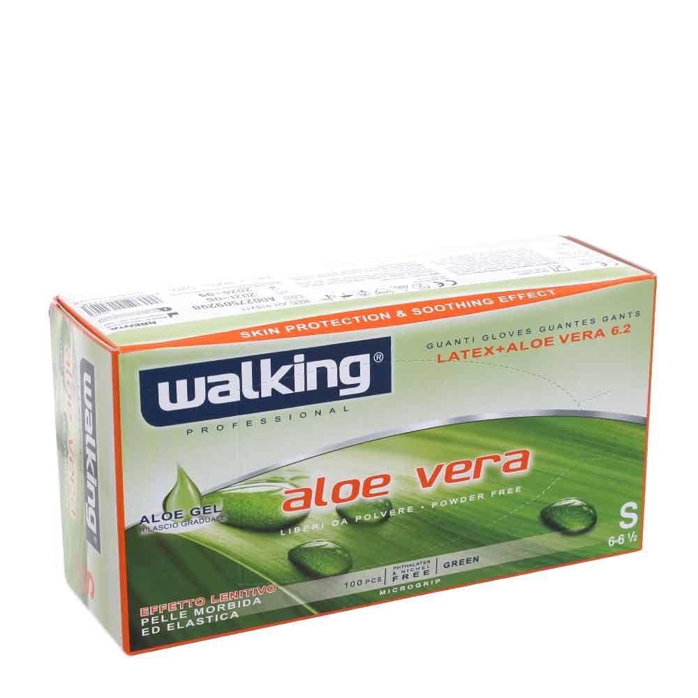 BRENTA GUANTI MONOUSO IN LATTICE "ALOE VERA 6.2 WALKING", TAGLIA S, 100 PZ - 10211