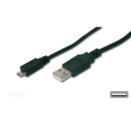 CAVO CONNESSIONE MICRO USB 2.0 1 MT  NERO