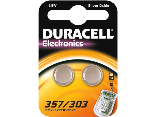 DURACELL BATT. D357/303 ARG.  1,5V  (2pz)