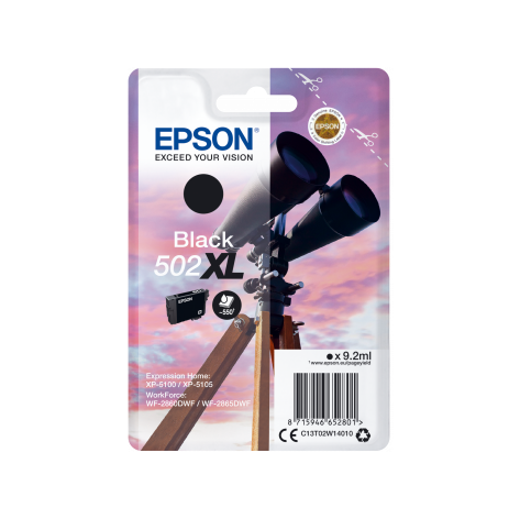 CARTUCCIA EPSON NERA 502 XL  (550 COPIE) ORIGINALE