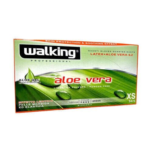 GUANTI MONOUSO IN LATTICE "ALOE VERA 6.2 WALKING", TAGLIA XL, 100 PZ