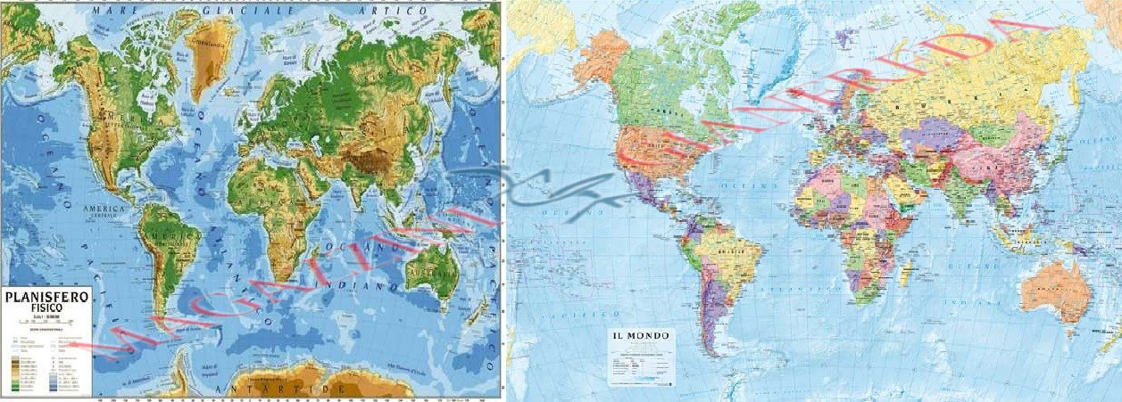 Marca con cartina geografica sale