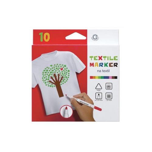 Marker per stoffa 10 pz colori assortiti | Pennarelli decorativi per tessuti