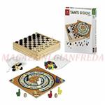 CONTENITORE DAL NEGRO TANTI GIOCHI IN LEGNO CON 20 GIOCHI DA TAVOLO DI TUTTI I TIPI
