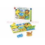 PUZZLE IN LEGNO SAFARI VILLAGE CON ANIMALI DELLA SAVANA (8 PZ)