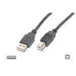 CAVO USB 2.0 PER STAMPANTI  CONNETTORI A-B, MT. 1,80 COLORE NERO