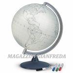 GLOBO GEOGRAFICO DIDATTICO MUTO DIAM. 30 cm. TECNODIDATTICA BLANK GLOBE