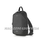 ZAINO MONOSPALLA CON CHIUSURA A COMBINAZIONE E PORTA USB, IN TESSUTO TECNICO NERO "TEKNIKO"