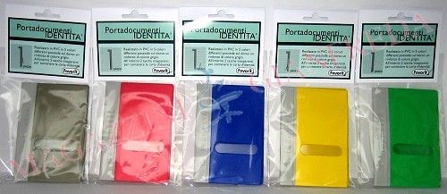 PORTA CARTA D'IDENTITA' IN PVC, CON FESSURA ANTERIORE