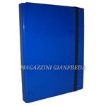 CARTELLA CON ELASTICO DORSO CM 3 BLUE