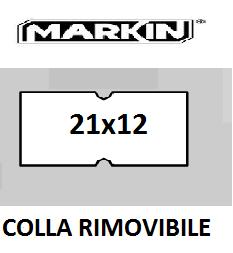 ROTOLO PREZZATRICE GS-GM-5500 21X12 BIANCO RIMOVIBILE