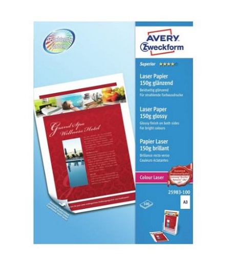 AVERY TICO CARTA FOTOGRAFICA A3 EXTRA GLOSSY 150gr. (100fg)