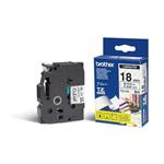 NASTRO BROTHER TZE-141 ETICHETTA  18 MM X 8 MT NERO SU TRASPARENTE