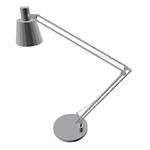 LAMPADA DA TAVOLO "PRIMA" CORPO VERNICIATO ALLUMINIO RIFLETTORE ALLUMINIO C/MORSETTO