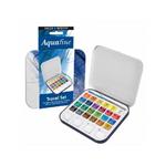 AQUAFINE ACQUERELLI DALER ROWNEY SET ASSORTITO 24 GODET PANETTI 1,5ML 1 PENNELLO 1 TAVOLOZZA