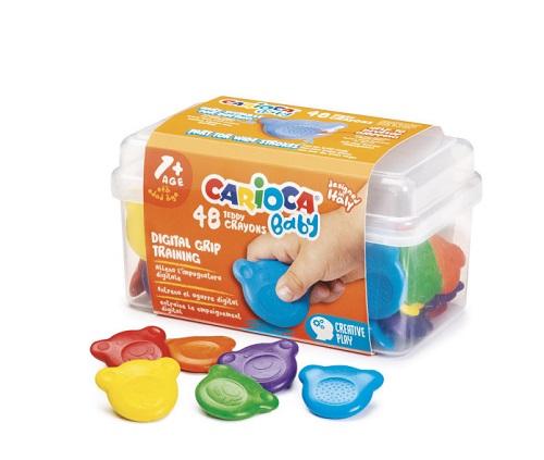 PASTELLI COLORATI CARIOCA TEDDY CRAYONS (48PZ) 