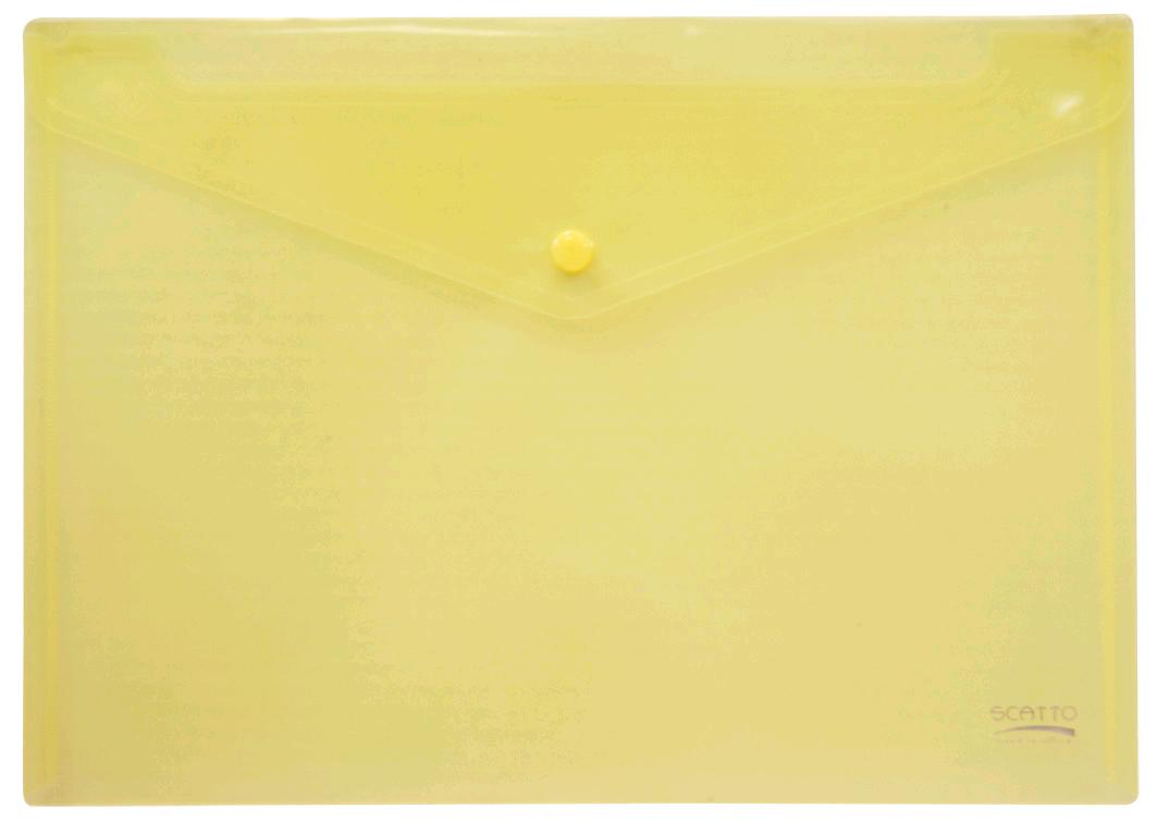 BUSTE C/BOTTONE IN PP FTO A4 COL.GIALLO