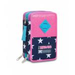 QQB ASTUCCIO 3 ZIP SEVEN PINKING BLUE
