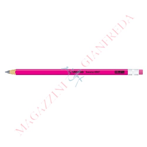 MATITA HB-2 SWANO FLUO ROSA CON GOMMA