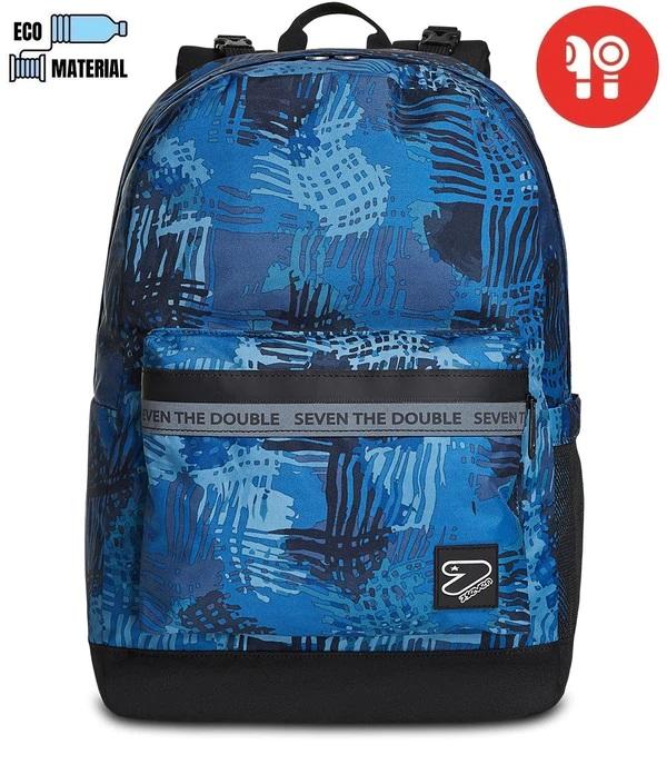 SEVEN QQB ZAINO REVERSIBILE BACKPACK BLENDING BLUE