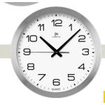 OROLOGIO DA PARETE MOV. AL QUARZO - D.40 - CASSA IN ALLUMINIO SATINATO. 