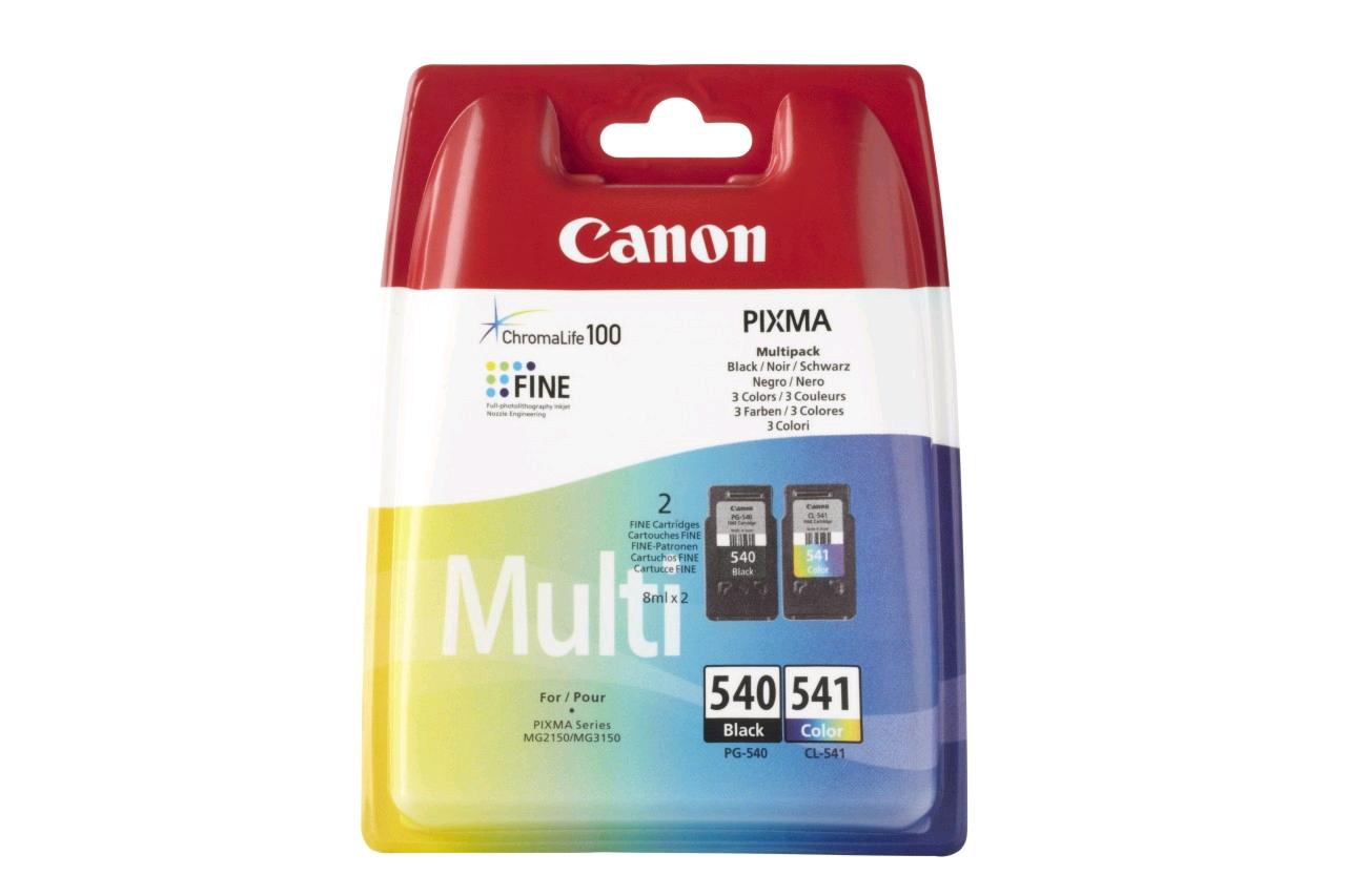 CARTUCCE CANON PG-540+CL-541 NERO+COLORE MULTIPACK ORIGINALE