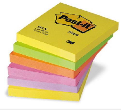 POST-IT VERDE NEON 654-NG MM. 76X76, 100 FG/BLOCCHETTO