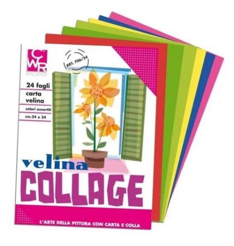 ALBUM CARTA VELINA 24 FOGLI CM. 24X34 COLORI ASSORTITI