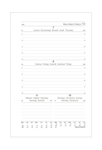 RICAMBIO AGENDA SETTIMANALE 2026 cm. 21x26