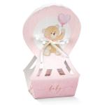 SCOTTON CONTENITORE CONFETTATA/BOMBONIERA "LITTLE BEAR ROSA - MONGOLFIERA" mm. 60X40X145