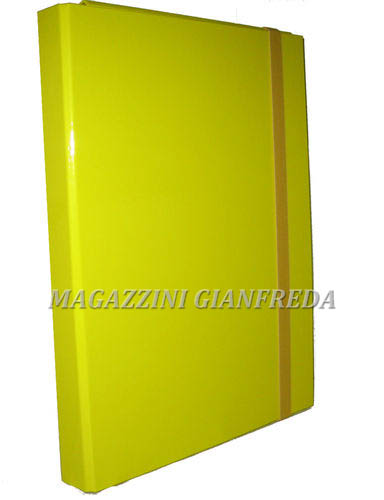 CARTELLA CON ELASTICO DORSO CM 3 GIALLO