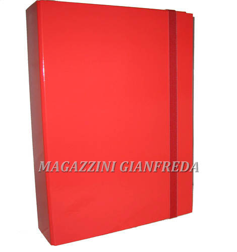 CARTELLA CON ELASTICO DORSO CM 6 ROSSO