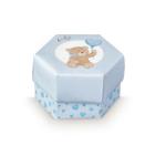 SCOTTON - SCATOLA CONFETTATA/BOMBONIERA ORSETTO AZZURRO 17847C