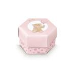 SCOTTON - SCATOLA CONFETTATA/BOMBONIERA ORSETTO ROSA 17855C