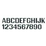 LETTERFIX - CARATTERE ADESIVO SERIE N H.30 PLASTIFICATO NERO "B"