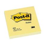 POST-IT GIALLO CANARY 654-CY  MM. 76X76, 100 FG/BLOCCHETTO (12 PZ)