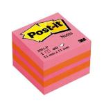 POST-IT MINICUBO ROSA 2051-U COL. ASS.  51X51 400 FG/BLOCCO