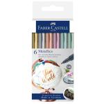 FABER CASTELL MARKER METALLICS 6 PZ 