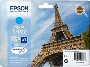 TANICA EPSON INK JET CIANO XL T7022  (2.000 COPIE) ORIGINALE