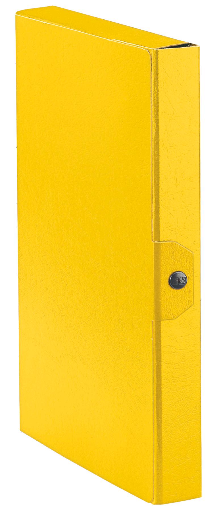 PORTAPROGETTI C/BOTTONE EUROBOX C2409 DORSO 4 CM. GIALLO