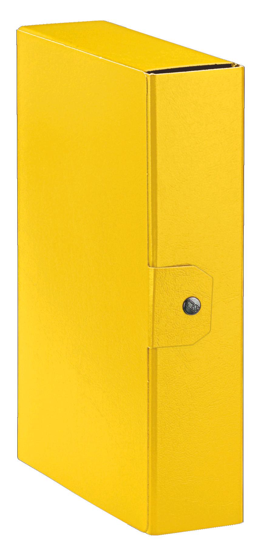 PORTAPROGETTI C/BOTTONE EUROBOX C2809 DORSO 8 CM. GIALLO